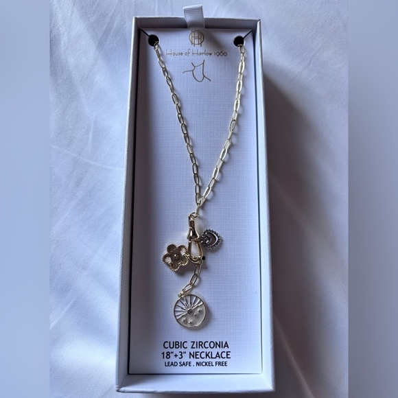 House of Harlow 1960 Gold Charm Necklace - Picture 3 of 4